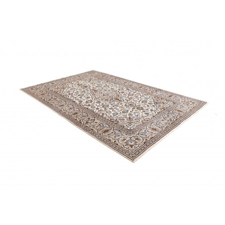 Tappeto Kashan Persia bianco marrone 196x293