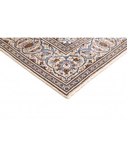 Tappeto Kashan Persia bianco marrone 196x293