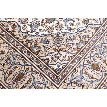 Tappeto Kashan Persia bianco marrone 196x293