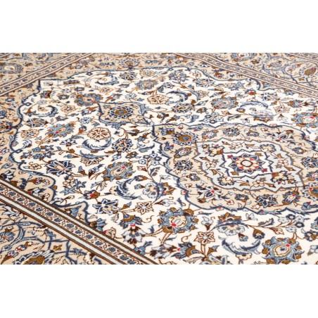 Tappeto Kashan Persia bianco marrone 196x293