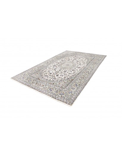 Tappeto Kashan Persia bianco azzurro 196x297