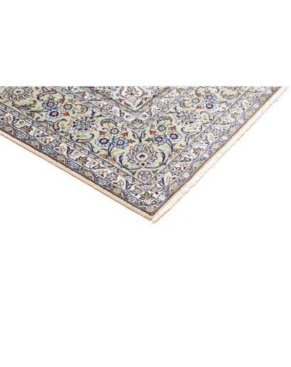 Tappeto Kashan Persia bianco azzurro 196x297