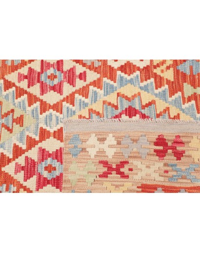 Tappeto Kilim Afghanistan marrone rosso 127x186