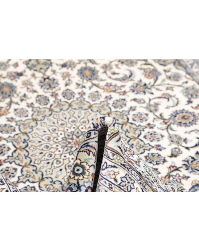 Tappeto Kashan Persia bianco azzurro 196x297