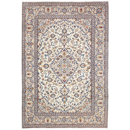 Tappeto Kashan Persia bianco marrone 195x293