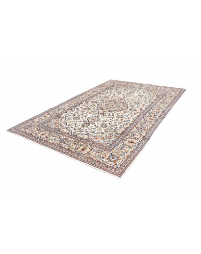 Tappeto Kashan Persia bianco marrone 195x293