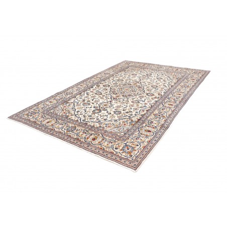 Tappeto Kashan Persia bianco marrone 195x293