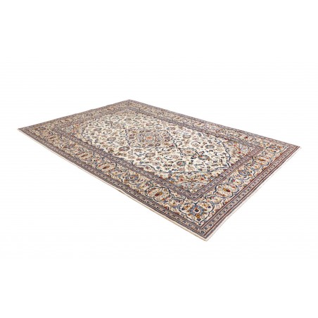 Tappeto Kashan Persia bianco marrone 195x293