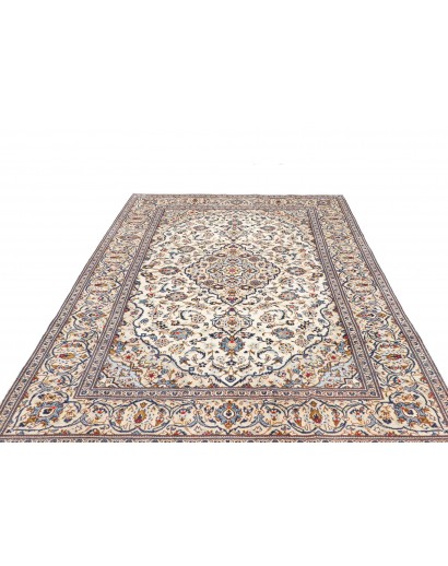 Tappeto Kashan Persia bianco marrone 195x293