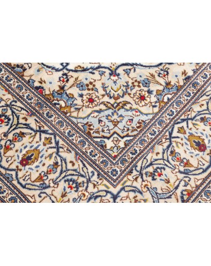 Tappeto Kashan Persia bianco marrone 195x293
