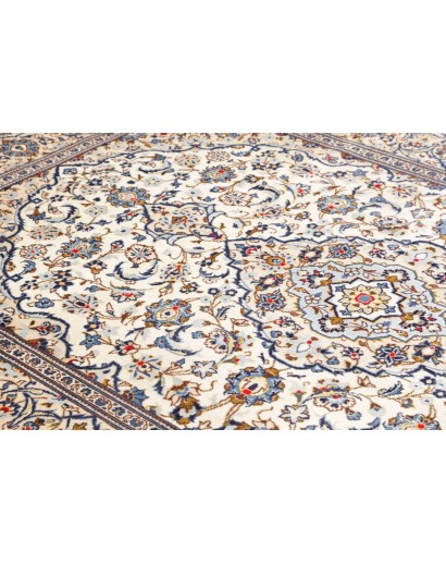 Tappeto Kashan Persia bianco marrone 195x293
