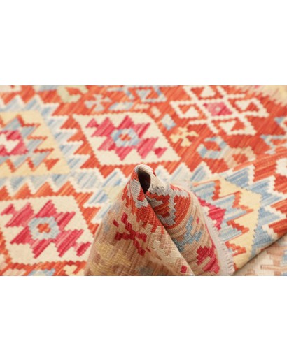 Tappeto Kilim Afghanistan marrone rosso 127x186