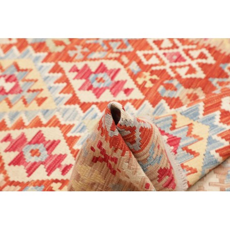 Tappeto Kilim Afghanistan marrone rosso 127x186