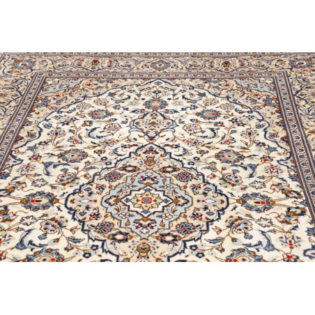 Tappeto Kashan Persia bianco marrone 195x293
