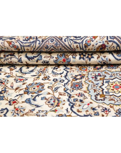 Tappeto Kashan Persia bianco marrone 195x293