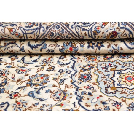 Tappeto Kashan Persia bianco marrone 195x293