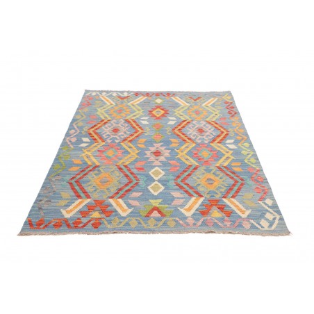 Tappeto Kilim Afghanistan azzurro grigio 133x171