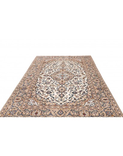 Tappeto Kashan Persia bianco marrone 197x306