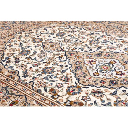 Tappeto Kashan Persia bianco marrone 197x306