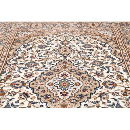 Tappeto Kashan Persia bianco marrone 197x306