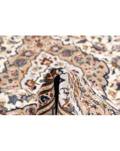 Tappeto Kashan Persia bianco marrone 197x306