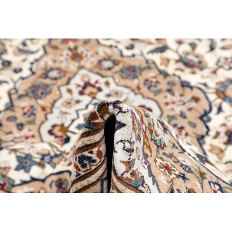 Tappeto Kashan Persia bianco marrone 197x306