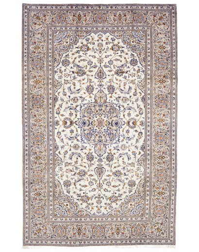 Tappeto Kashan Persia bianco grigio 203x320