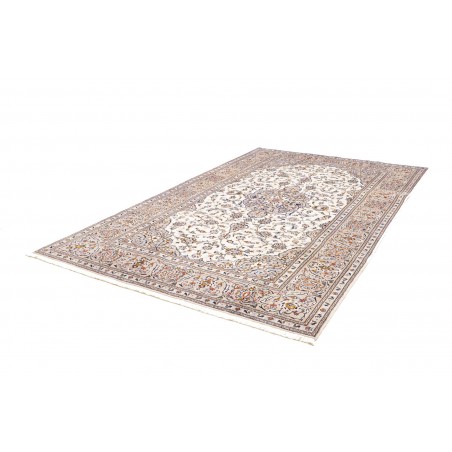Tappeto Kashan Persia bianco grigio 203x320