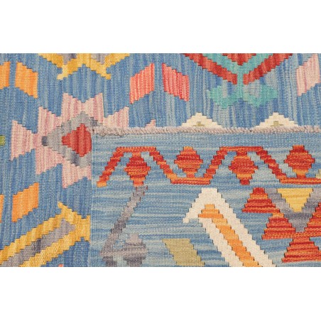 Tappeto Kilim Afghanistan azzurro grigio 133x171