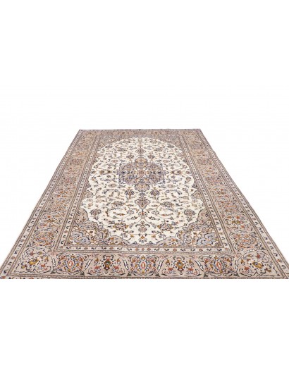 Tappeto Kashan Persia bianco grigio 203x320