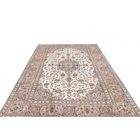 Tappeto Kashan Persia bianco grigio 203x320