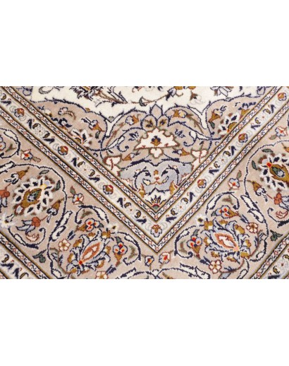Tappeto Kashan Persia bianco grigio 203x320