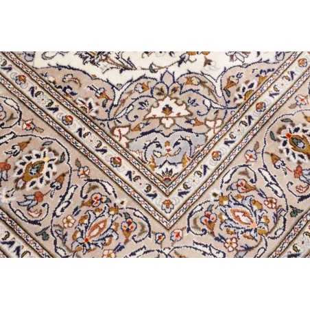 Tappeto Kashan Persia bianco grigio 203x320