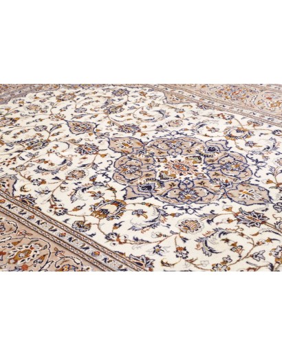 Tappeto Kashan Persia bianco grigio 203x320