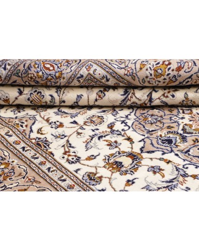 Tappeto Kashan Persia bianco grigio 203x320