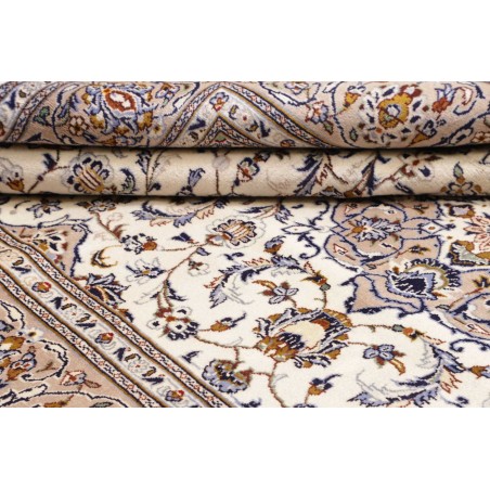 Tappeto Kashan Persia bianco grigio 203x320