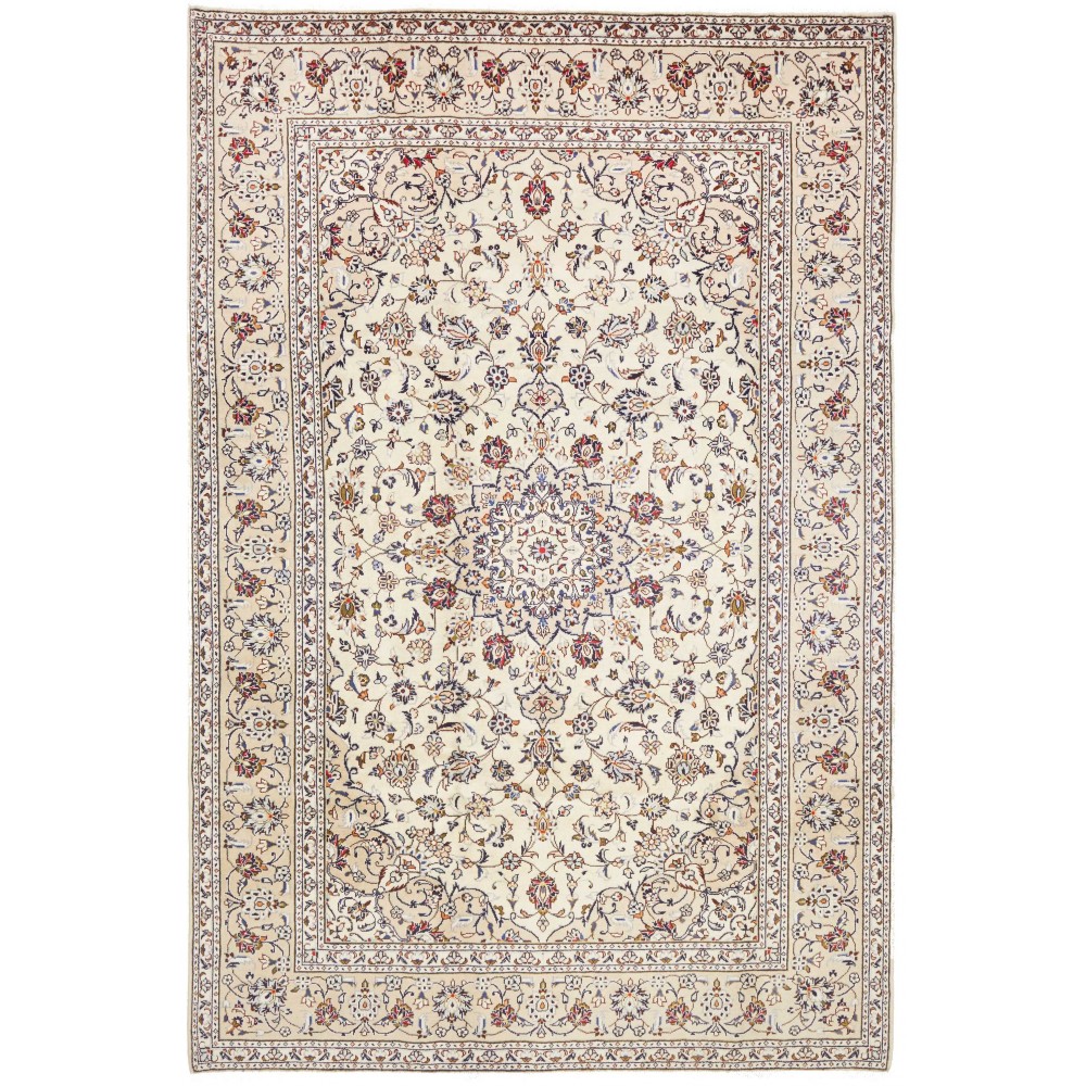 Tappeto Kashan Persia bianco grigio 200x300
