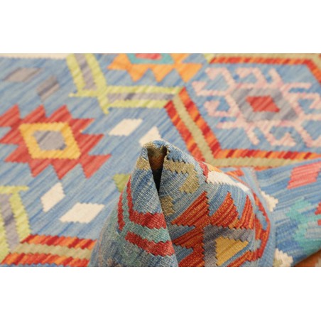 Tappeto Kilim Afghanistan azzurro grigio 133x171