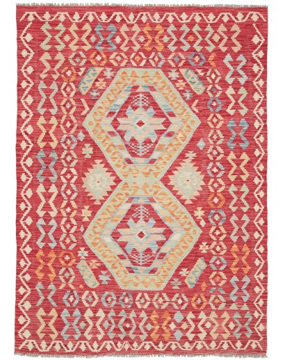 Tappeto Kilim Afghanistan marrone beige 129x179