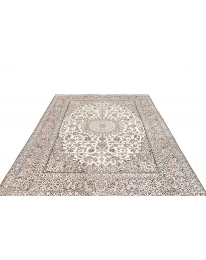 Tappeto Kashan Persia bianco grigio 196x296