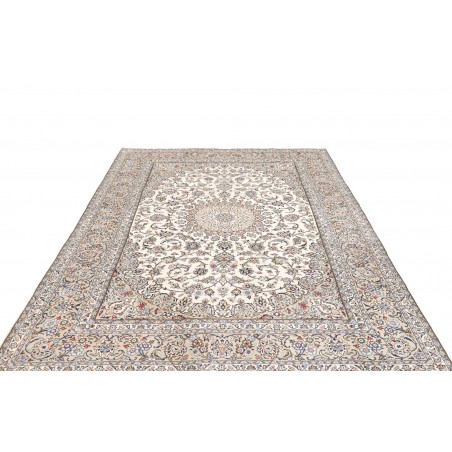 Tappeto Kashan Persia bianco grigio 196x296