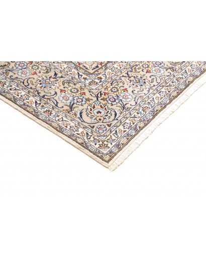 Tappeto Kashan Persia bianco grigio 196x296