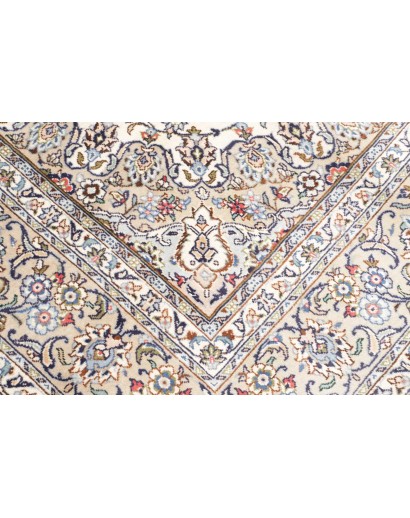 Tappeto Kashan Persia bianco grigio 196x296