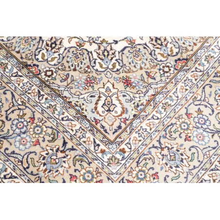 Tappeto Kashan Persia bianco grigio 196x296