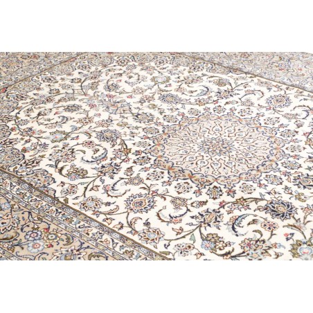 Tappeto Kashan Persia bianco grigio 196x296