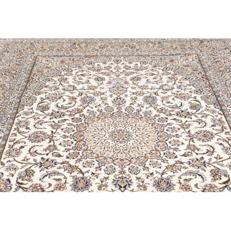 Tappeto Kashan Persia bianco grigio 196x296