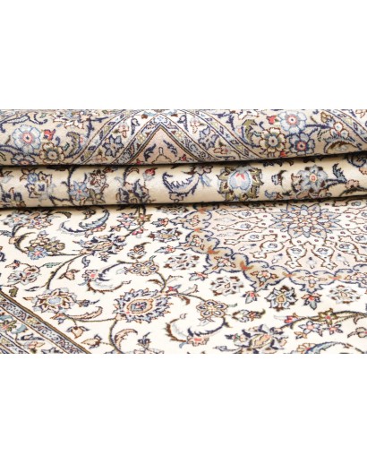Tappeto Kashan Persia bianco grigio 196x296