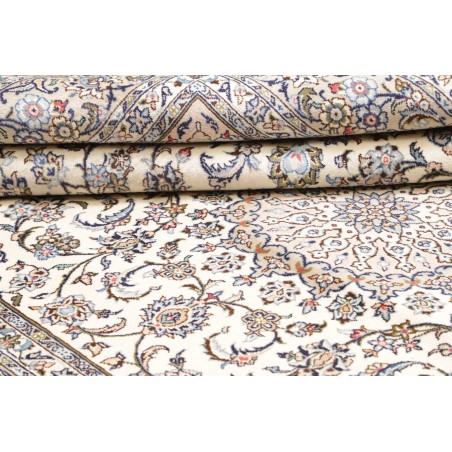 Tappeto Kashan Persia bianco grigio 196x296