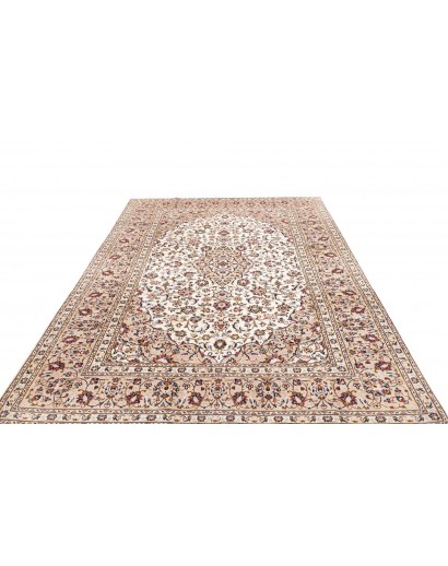 Tappeto Kashan Persia bianco grigio 200x305