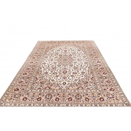 Tappeto Kashan Persia bianco grigio 200x305